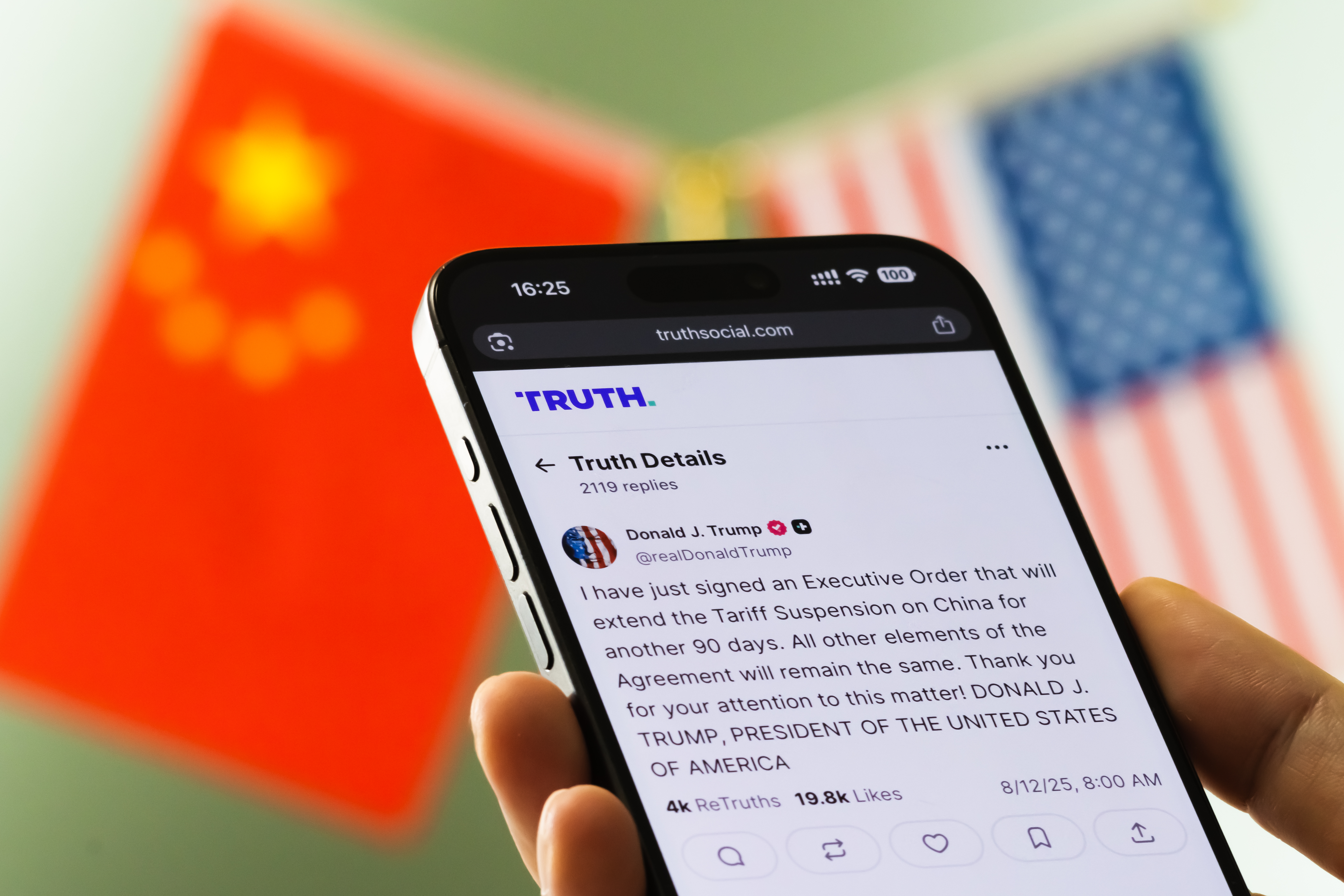 Trump threatens 100% tariffs on Chinese imports