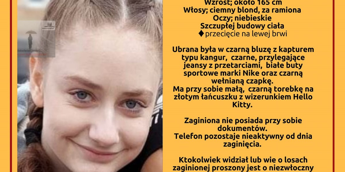 Słubice. Zaginięcie 14-letniej Sandry. Poszła do koleżanki i przepadła.