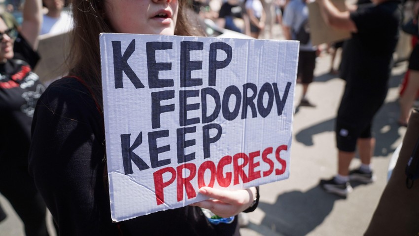 Među demonstrantima u Kijevu i drugim gradovima uglavnom su bili mladi ljudi | Foto: Matthew Goddard/BBC