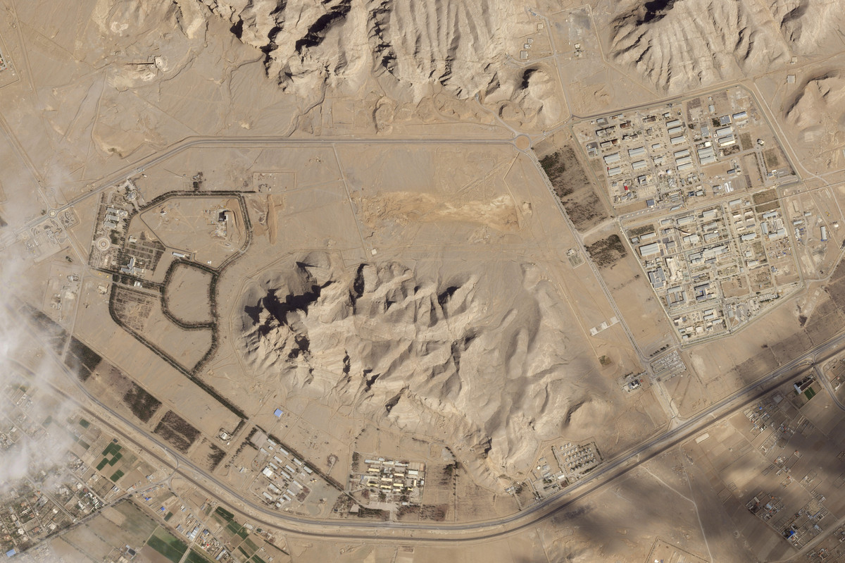 Nuklearna lokacija u Isfahanu, Iran, na satelitskom snimku
