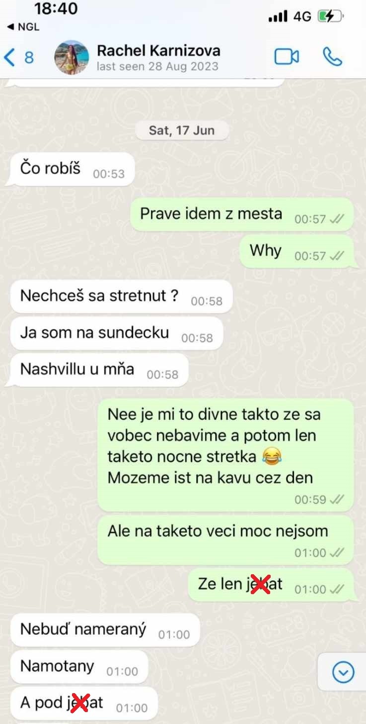 Filip Sulík zverejnil údajnú komunikáciu s Ráchel Karnižovou.