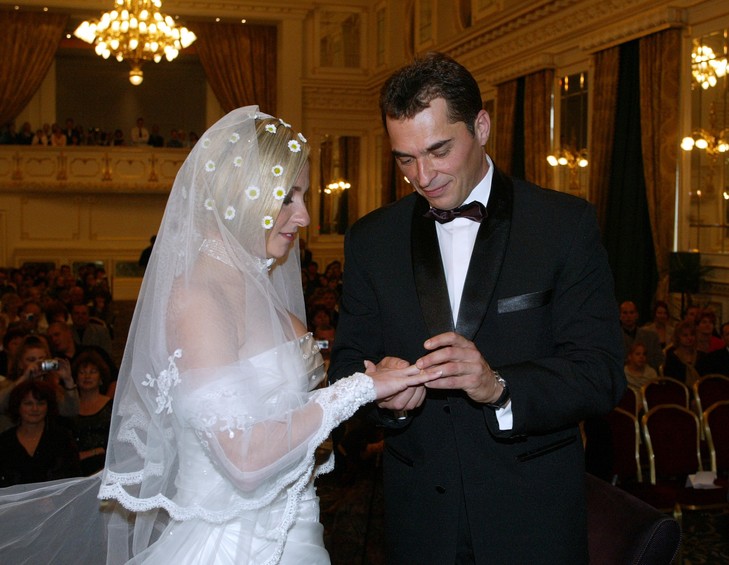 2005 októberében a Corinthia Grand Hotel báltermében fogadott egymásnak örök hűséget a két televíziós /Fotó: RAS-archívum