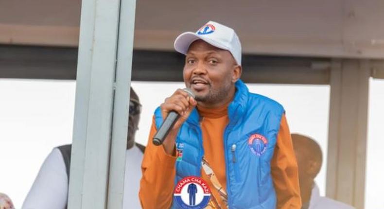 Kiambu governor candidate Moses Kuria at a recent campaign rally