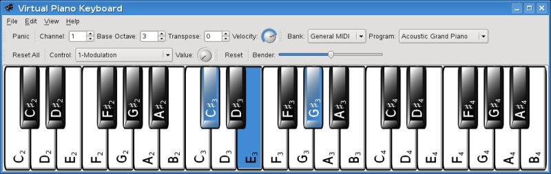 Virtual MIDI Piano Keyboard