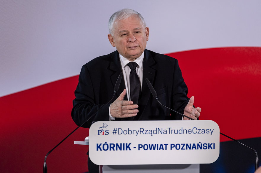 Jarosław Kaczyński w Kórniku w lipcu 2022 r.