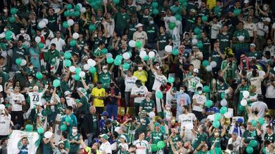 Palmeiras fans easily outnumbered the Chelsea supporters at Mohammeed Bin Zayed Stadium Creator: Karim SAHIB
