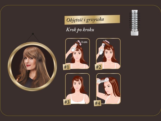 Układanie włosów szczotką obrotową