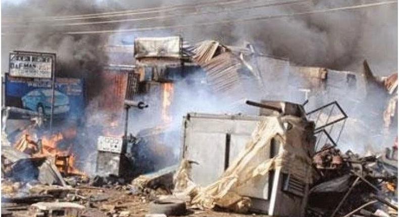 A car explodes in a town close to Maiduguri killing nine people