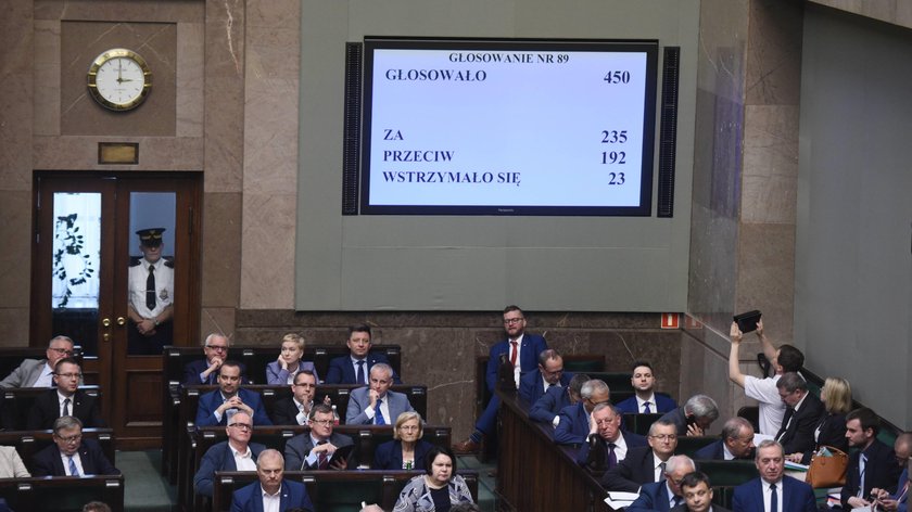 W głosowaniu ws. ustawy o SN wzięło udział 450 posłów