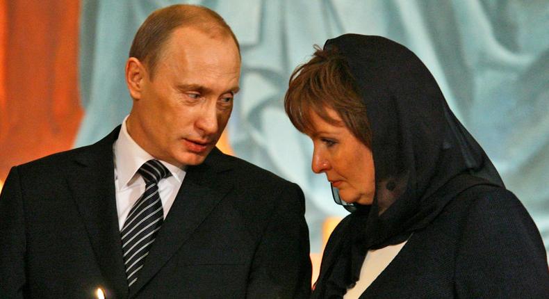 Russian President Vladimir and his now ex-wife Lyudmila Shkrebneva.Sergey Ponomarev/AP