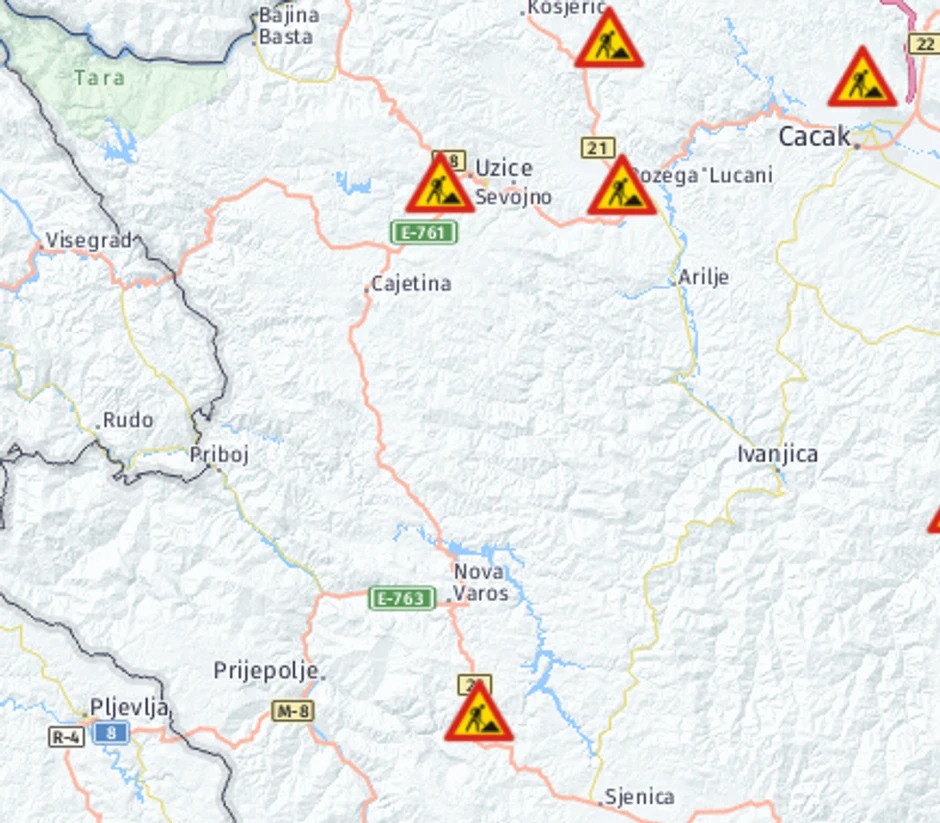 Radovi na putu ka crngorskom primorju