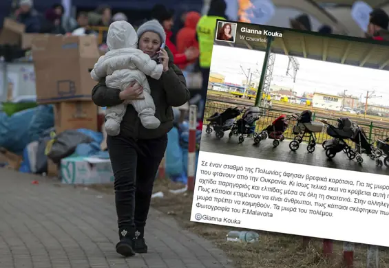 Puste dziecięce wózki na stacji w Przemyślu. "Dla mnie ta wojna ma twarz dziecka"