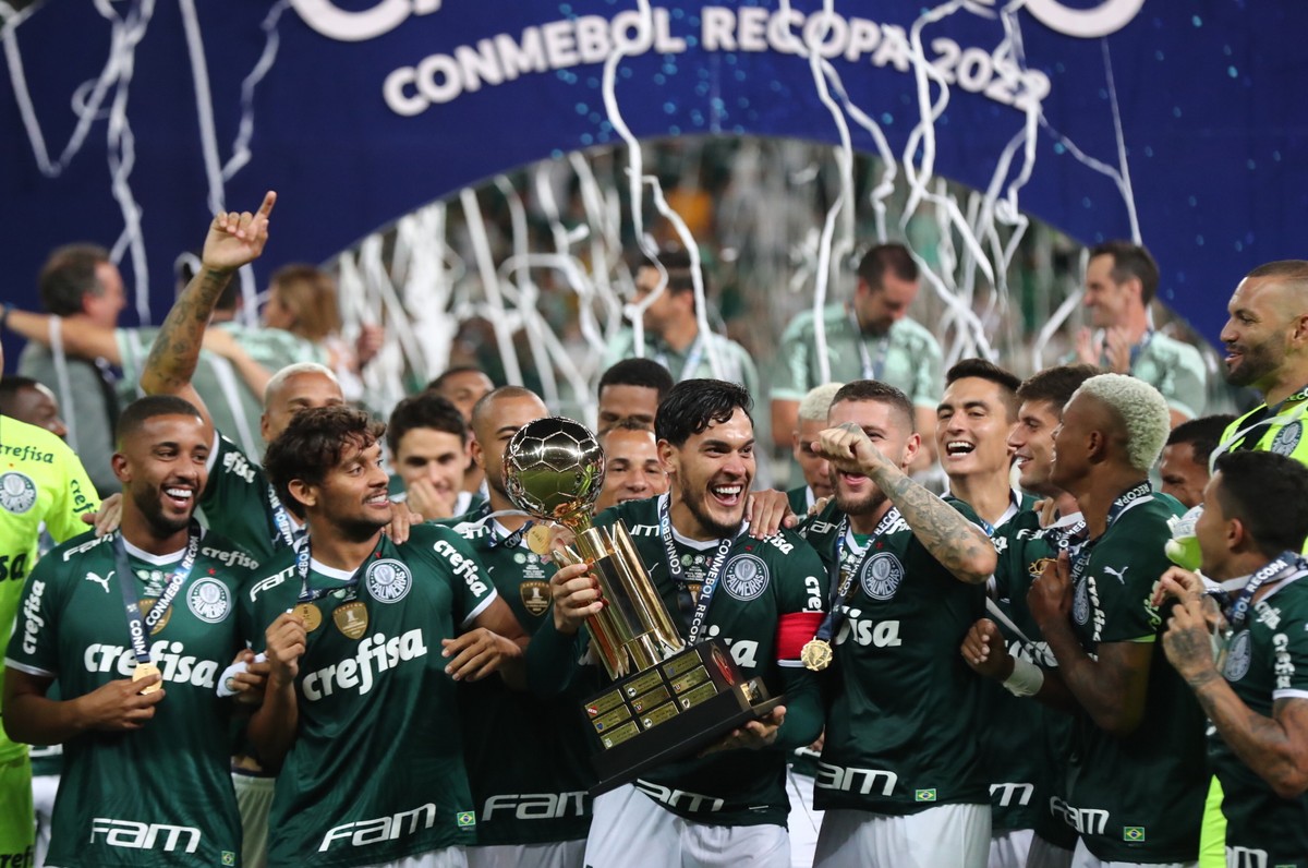 Radość piłkarzy Palmeiras Sao Paulo