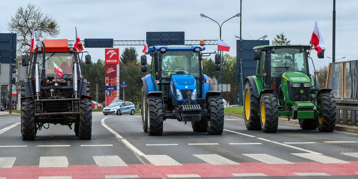 Protest rolników w Łodzi