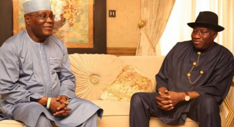 Ex-Vice President, Atiku Abubakar and former President, Goodluck Jonathan (Nigerian eye)