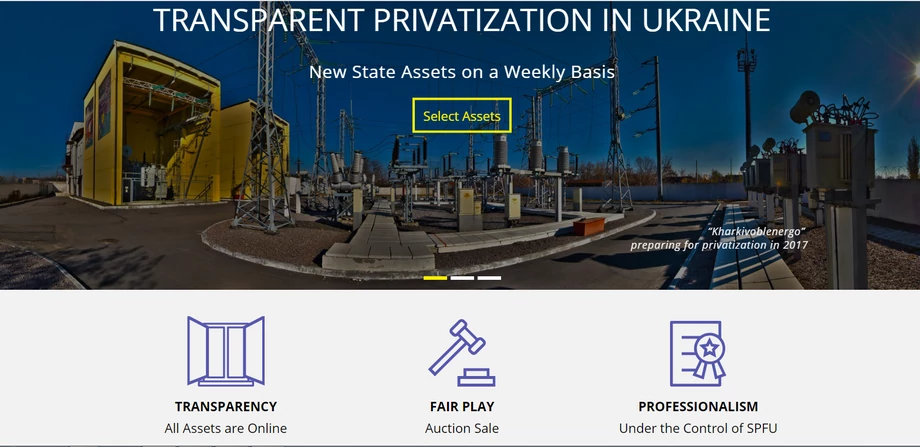 Prywatyzacja na Ukrainie - serwis aukcyjny