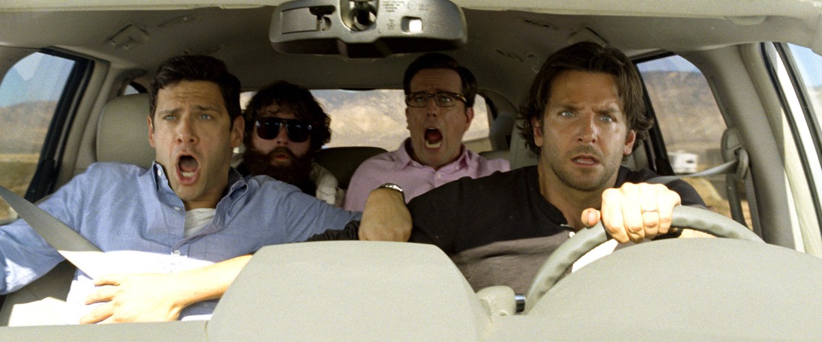 Bradley Cooper, Ed Helms, Zach Galifianakis i Justin Bartha w filmie 'Kac Vegas 3'