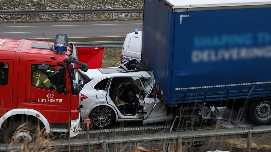 Miejsce śmiertelnego wypadku na wysokości miejscowości Sikory Pawłowięta na drodze S8 Białystok-Warszawa