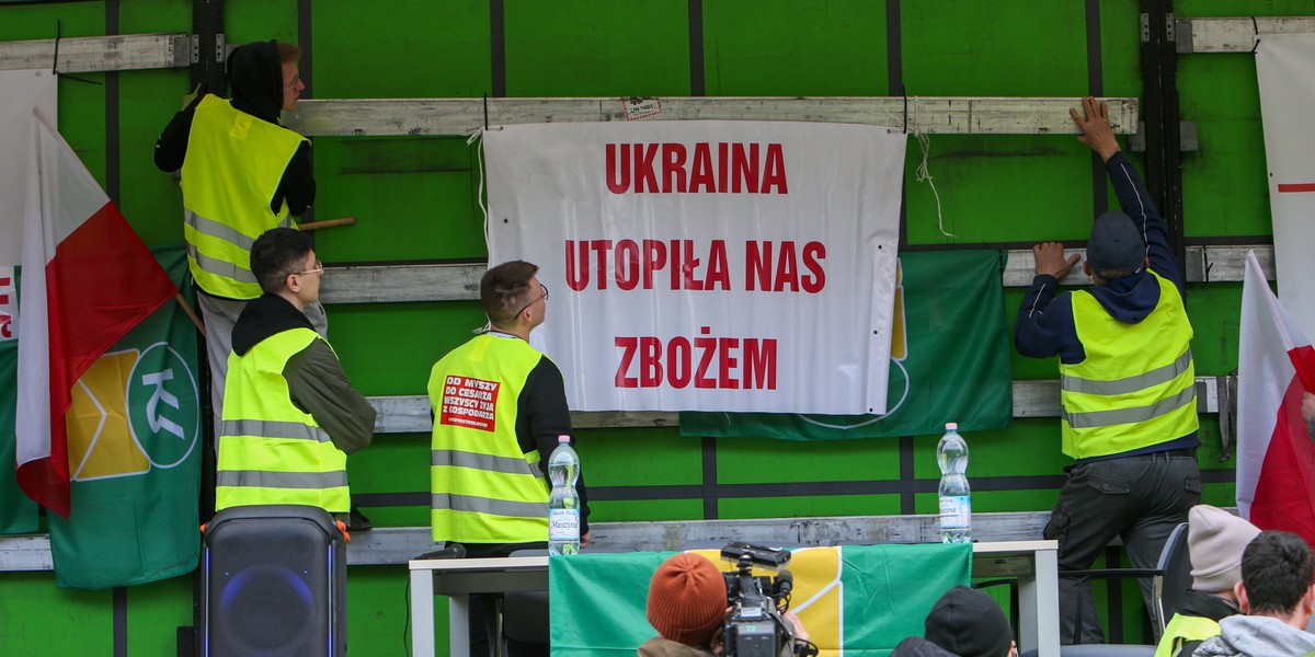 Protest rolników na polsko-niemieckiej granicy w Świecku, 17 marca 2024 r.