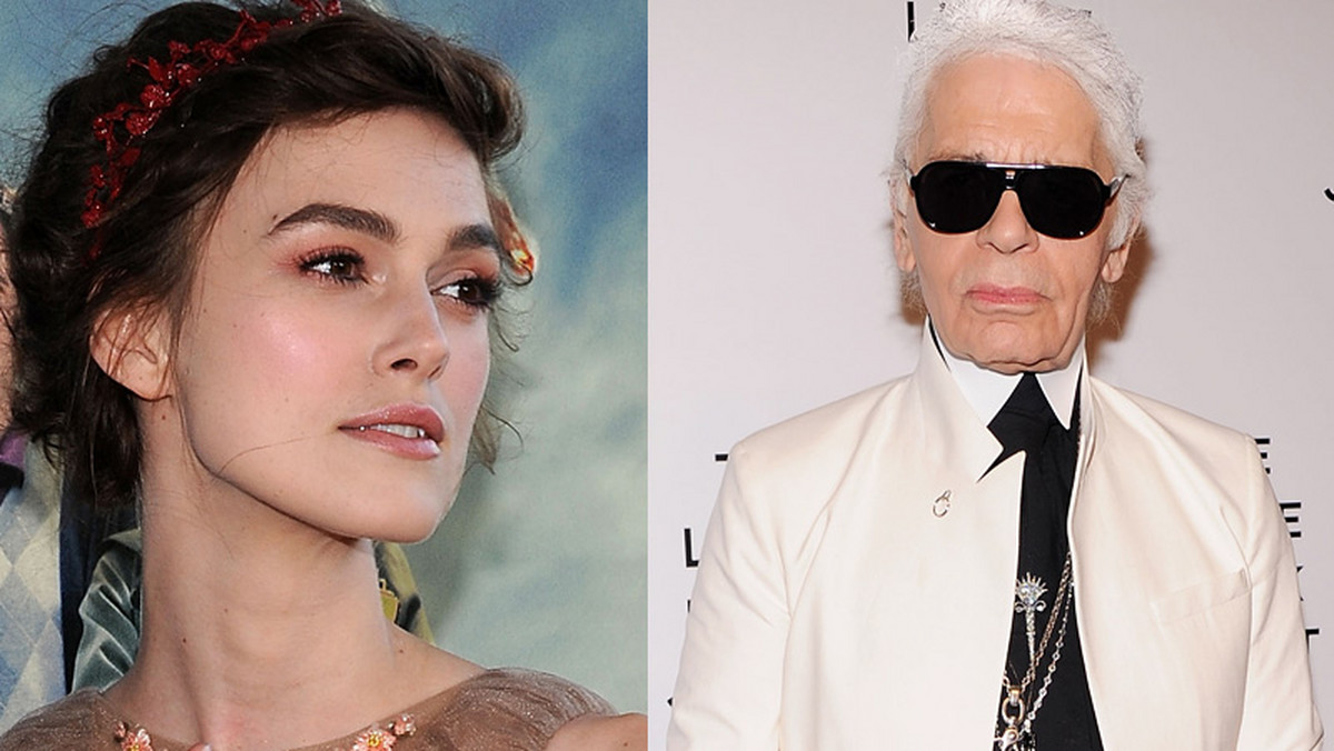 Keira Knightley , Karl Lagerfeld