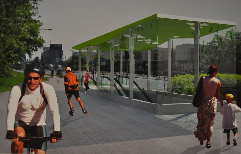 II linia metra w Warszawie: stacja Księcia Janusza (wizualizacja 1), źródło: UM Warszawa