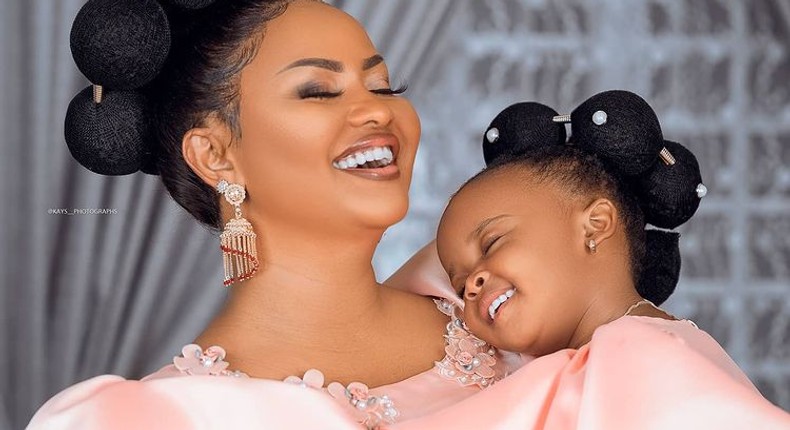 Nana Ama McBrown and baby Maxin