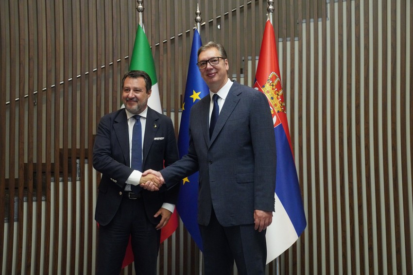 Aleksandar Vučić i Mateo Salvini