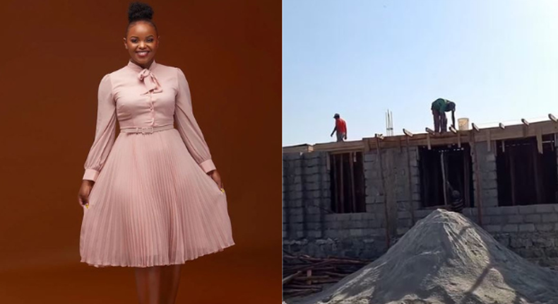 Dorea Chege shares photo of house under construction