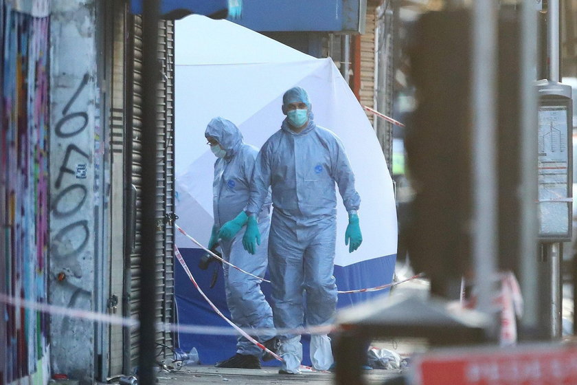 Emergency services are seen near Finsbury Park as British police say there are casualties after repo