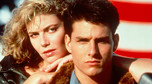 Kelly McGillis i Tom Cruise w filmie "Top Gun", 1986 r.