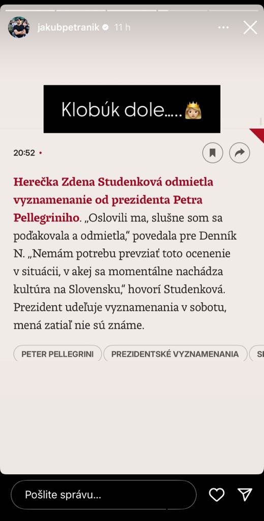 Petraník zareagoval na Studenkovej rozhodnutie. 