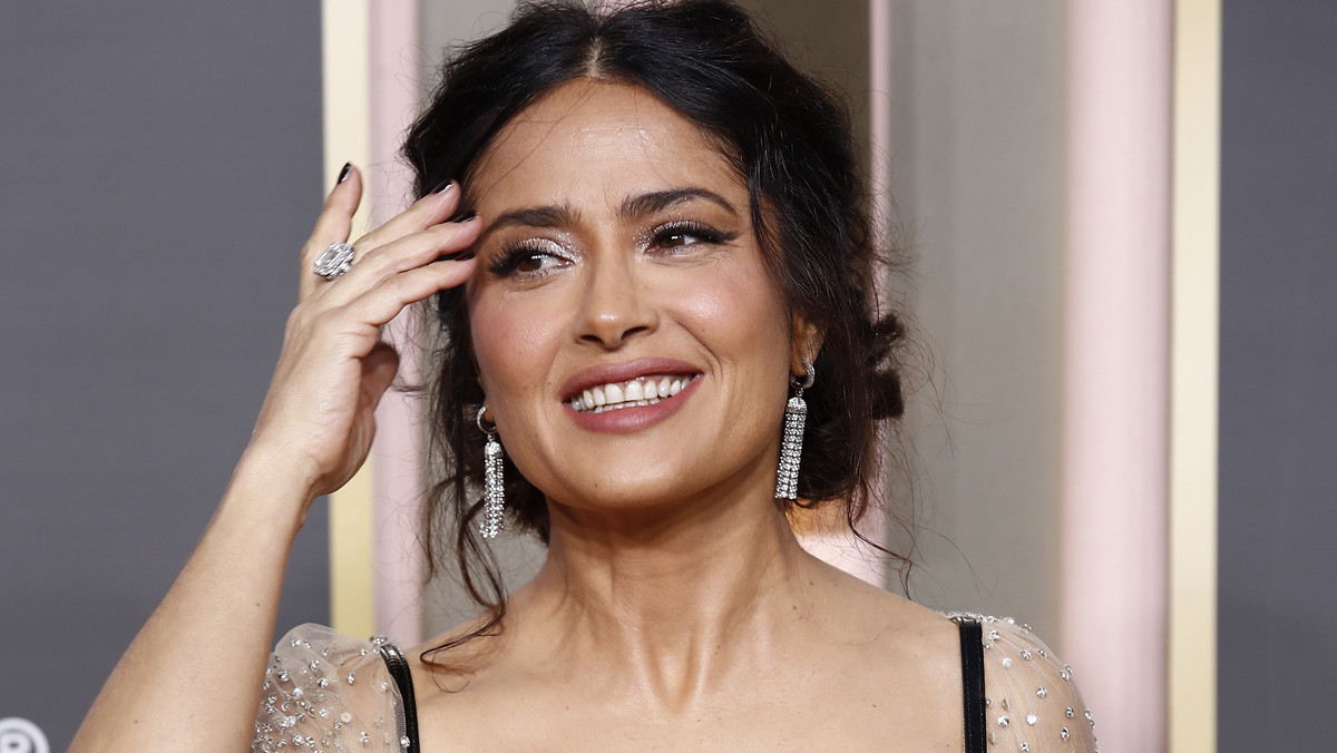 Salma Hayek na Złotych Globach