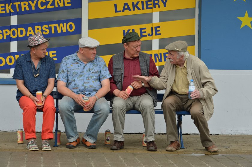 Piotr Pręgowski, Bogdan Kalus, Sylwester Maciejewski i Franciszek Pieczka grają w "Ranczu"