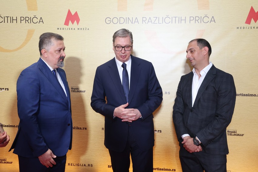 Čelni ljudi Medijske mreže sa predsednikom Srbije Aleksandrom Vučićem