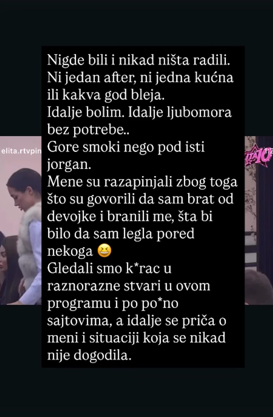 Ena Čolić se hitno oglasila zbog izrečenog u Eliti, javno se obratila Anđeli