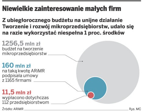 Niewielkie zainteresowanie małych firm