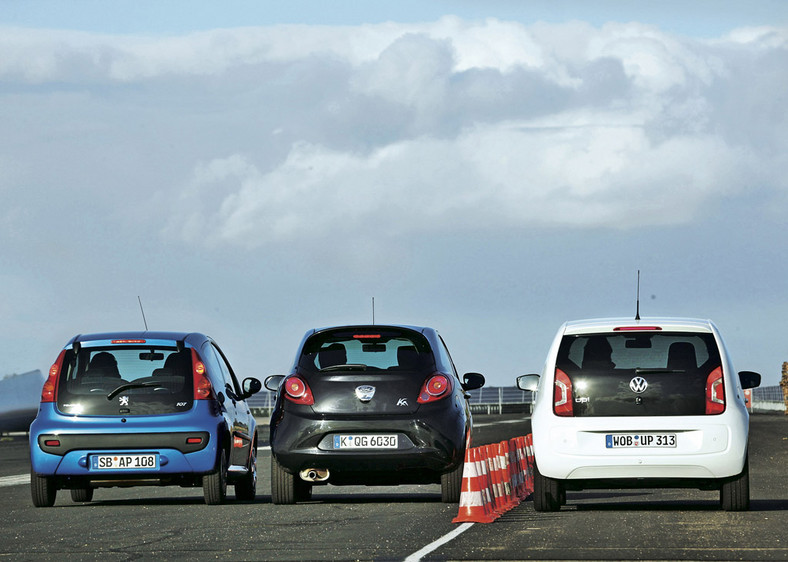 Volkswagen UP! kontra Peugeot 107 i Ford KA: mały Volkswagen w natarciu