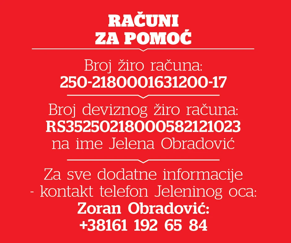 Šestogodišnjoj Jeleni Obradović iz Sonte potrebna je pomoć
