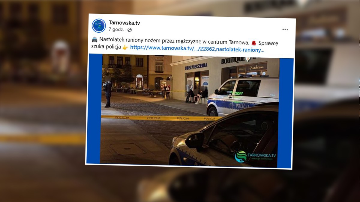 Nożownik z Tarnowa sam przyszedł na policję. Został zatrzymany