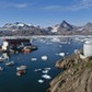 Harbour with oil tanks, Tasiilaq or Ammassalik, East Greenland, Greenland, North America