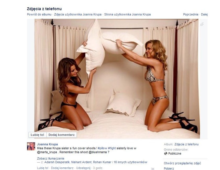 Joanna Krupa z siostrą w bieliźnie