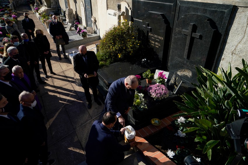 Princ Albert od Monaka na ceremoniji odavanja počasti Džozefin Bejker