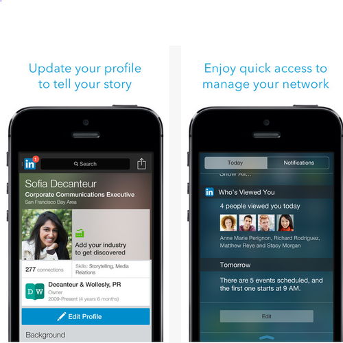 LinkedIn nazywany jest często 'Facebookiem biznesu'. Umożliwia łatwe nawiązywanie biznesowych kontaktów, śledzenie informacji na temat wielkich firm z branży, a także udział w licznych grupach dyskusyjnych. Mobilna aplikacja LinkedIn również prezentuje się całkiem przyzwoicie.