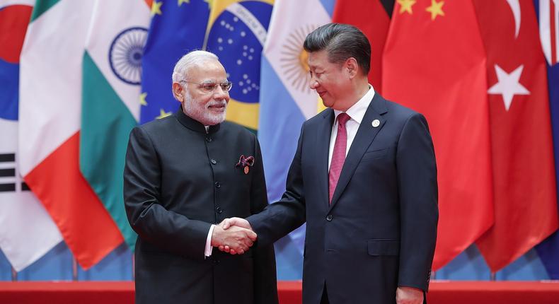 Indian Prime Minister Narendra Modi and Chinese leader Xi Jinping.Lintao Zhang/Getty Images