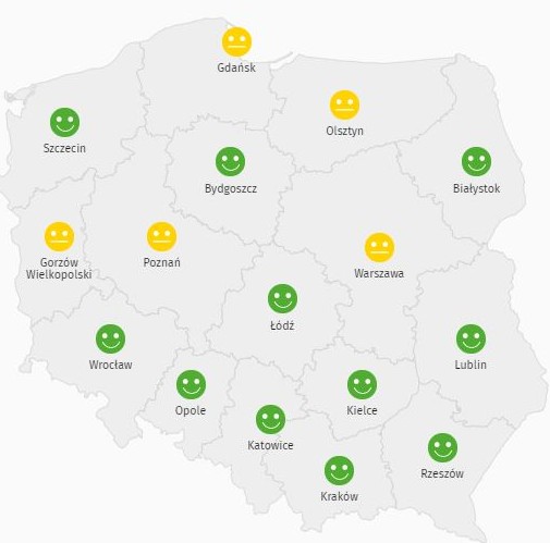 Smog w Polsce - 21.12.2019 r.