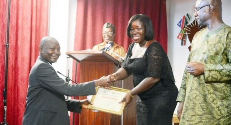 Tourism Minister presenting Awards