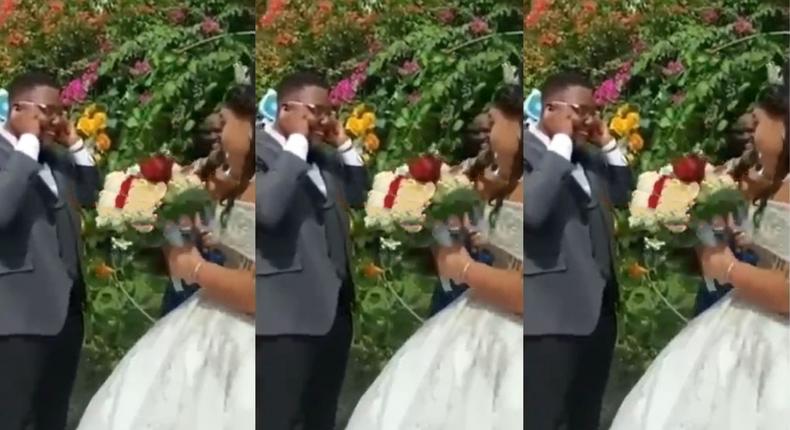 “Don’t let me regret this marriage ooo! – Bride warns groom at wedding venue