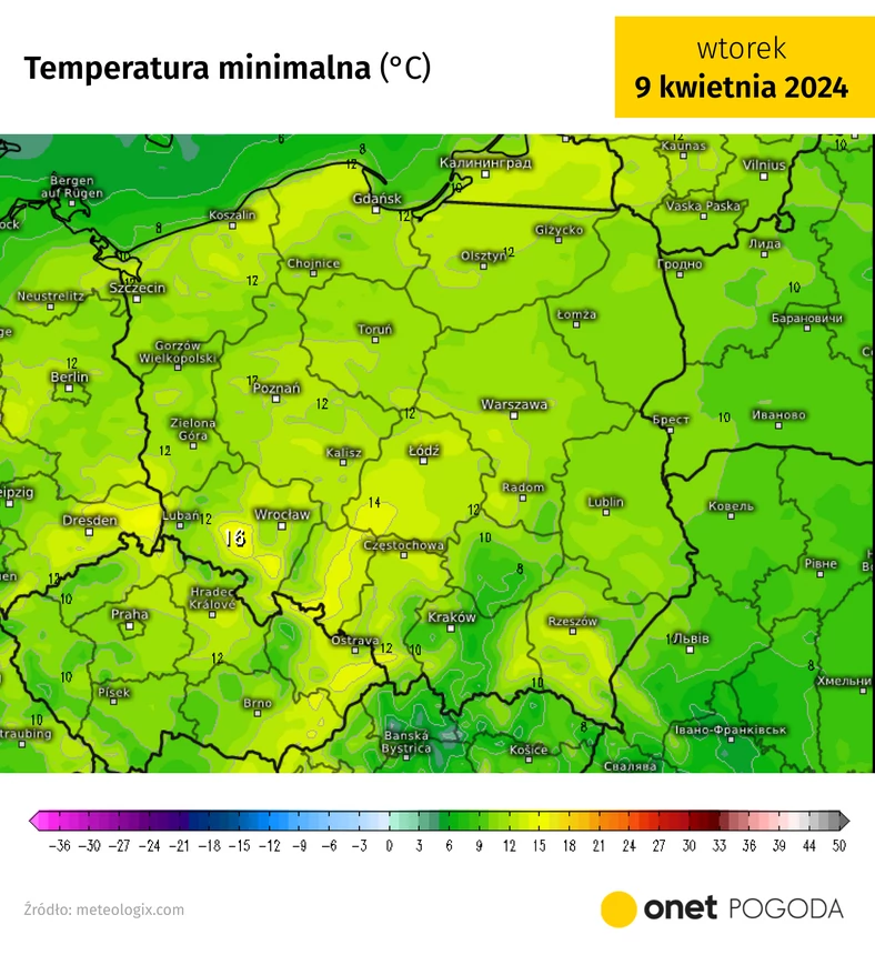 Nawet nocami w wielu regionach zapowiadamy 10-15 st. C