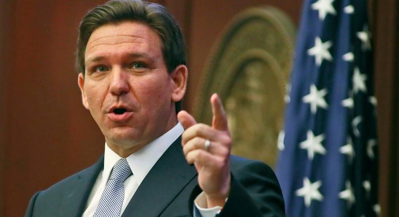 Florida Gov. Ron DeSantis gives his State of the State address in Tallahassee, Fla., on March 7, 2023.Phil Sears/Associated Press