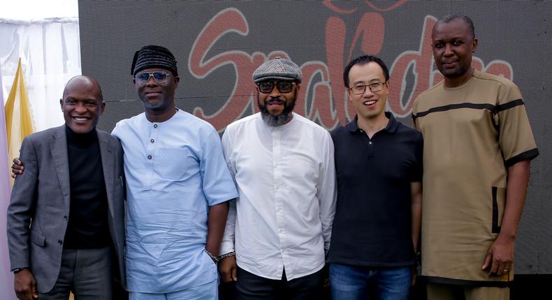 Yinka Adebayo, Executive Director, Media Reach; Lai Labode, CEO of Cash L_R: Token; Yaw, Alex Jian, CEO, StarTimes and Tunde Aina, COO, StarTimes at the unveiling of Sparadise